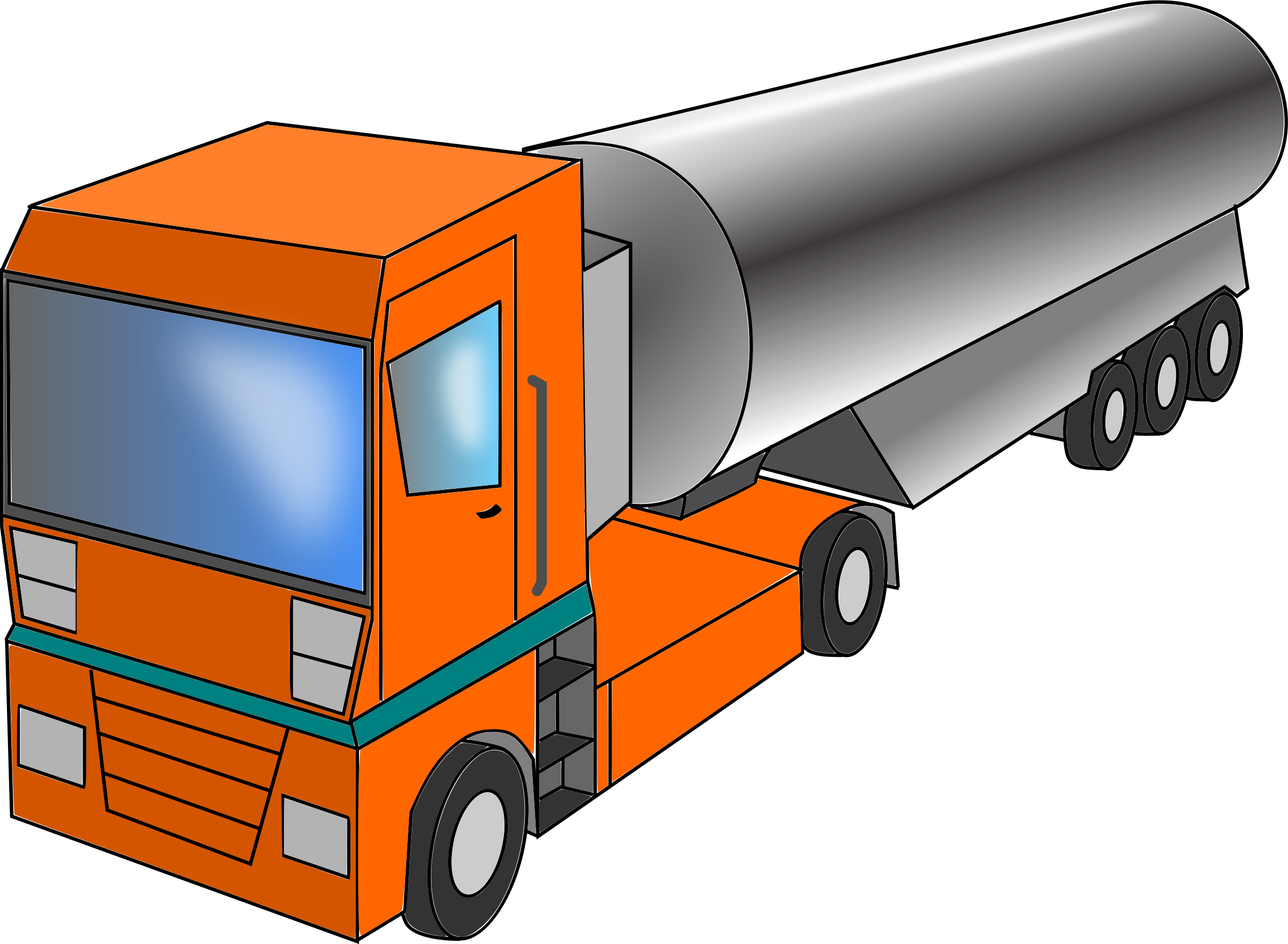Oil Tanker Truck Clipart (2400x1759), Png Download