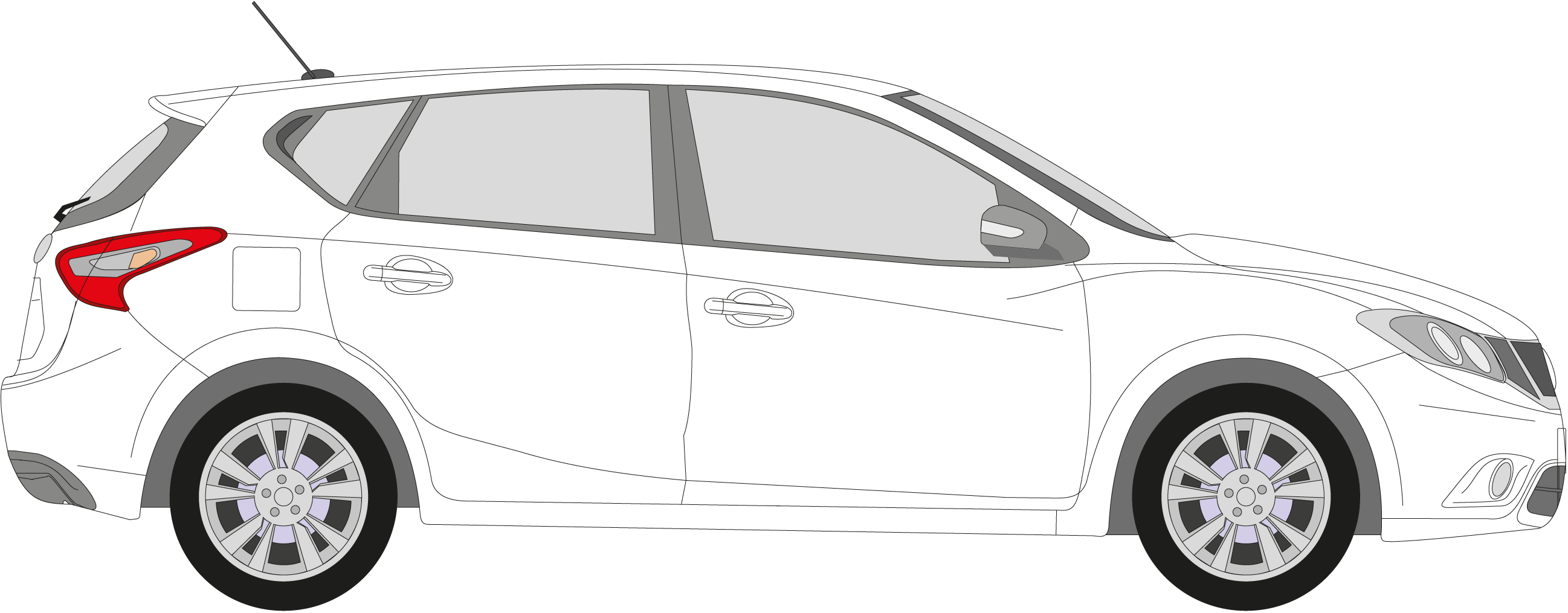 Detailed Information About Boot Mounted Bike Carriers - Porte Velo Renault Megane Iv (2595x1015), Png Download