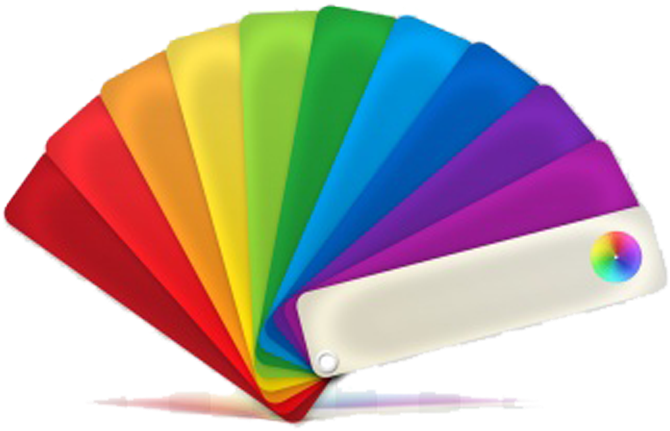 Icon Colour Fan Transprent - Color Palette Cards (833x667), Png Download