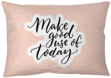 Make Good Use Of Today - Inspirational Quote Pink Background (400x400), Png Download