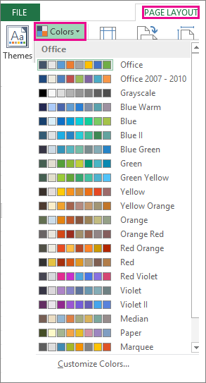 Theme Colors Gallery Open Via The Colors Button On - Theme Colors Gallery Powerpoint (293x543), Png Download