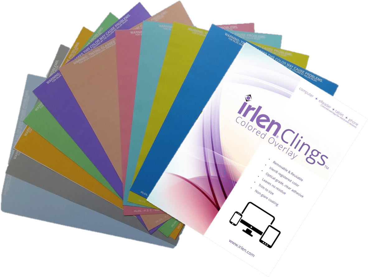 Irlen Clings- Coloured Overlay For Computers, Tablets - Irlen Color Overlays For Reading (1191x934), Png Download
