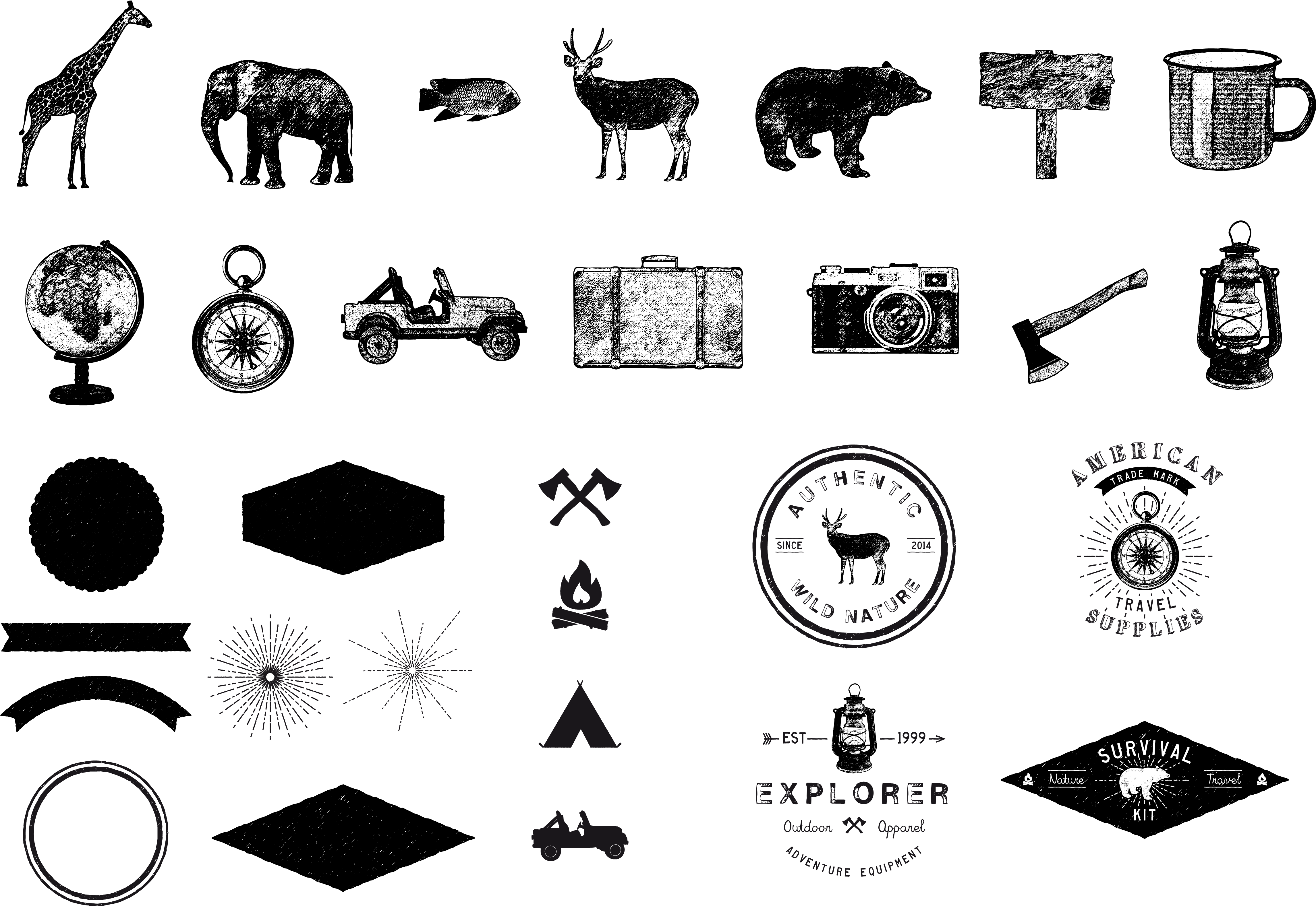Free Adventure And Travel Graphics Collection - African Icon (4961x3508), Png Download