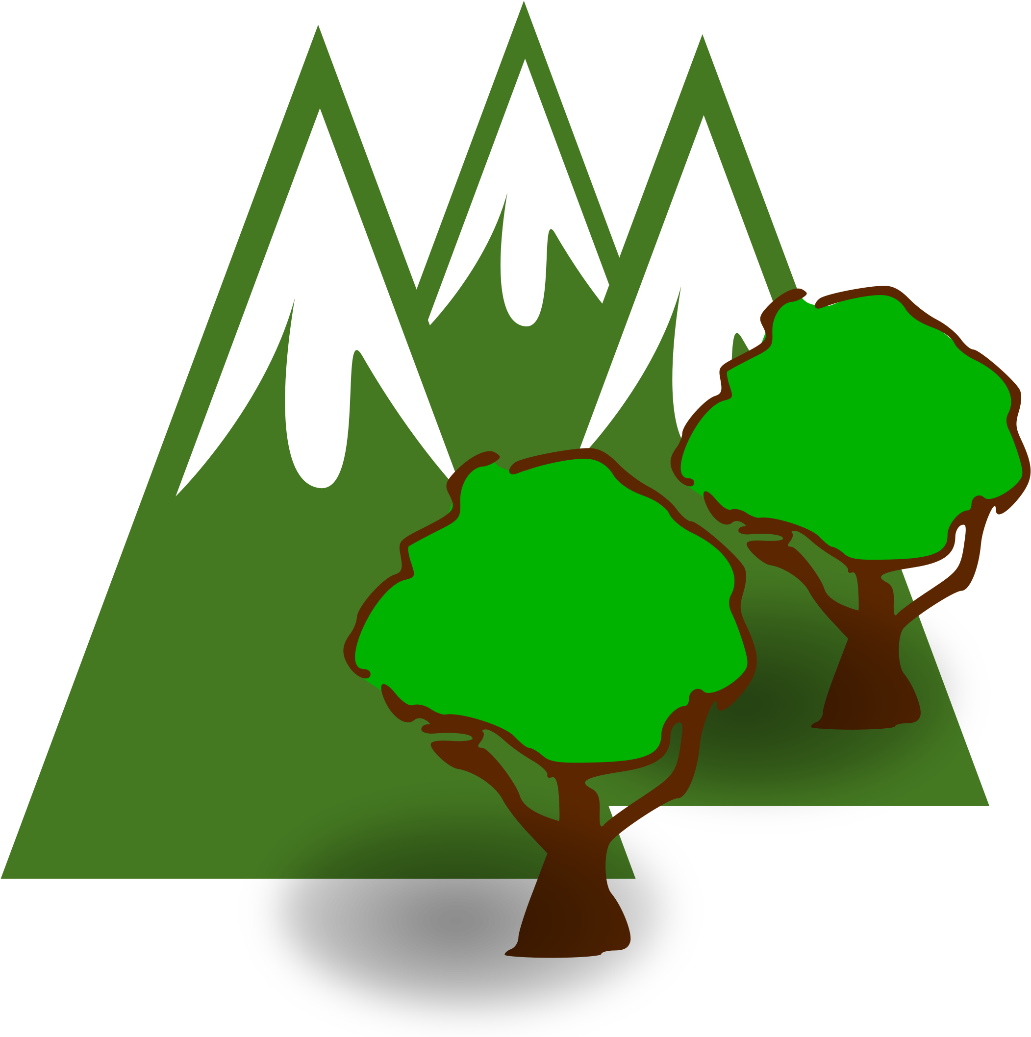 This Free Icons Png Design Of Forested Mountains (2400x2400), Png Download
