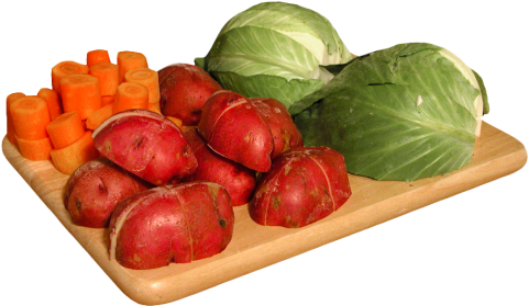 Download Cabbage Carrot Sweet Potato Png Image - Food (500x299), Png Download