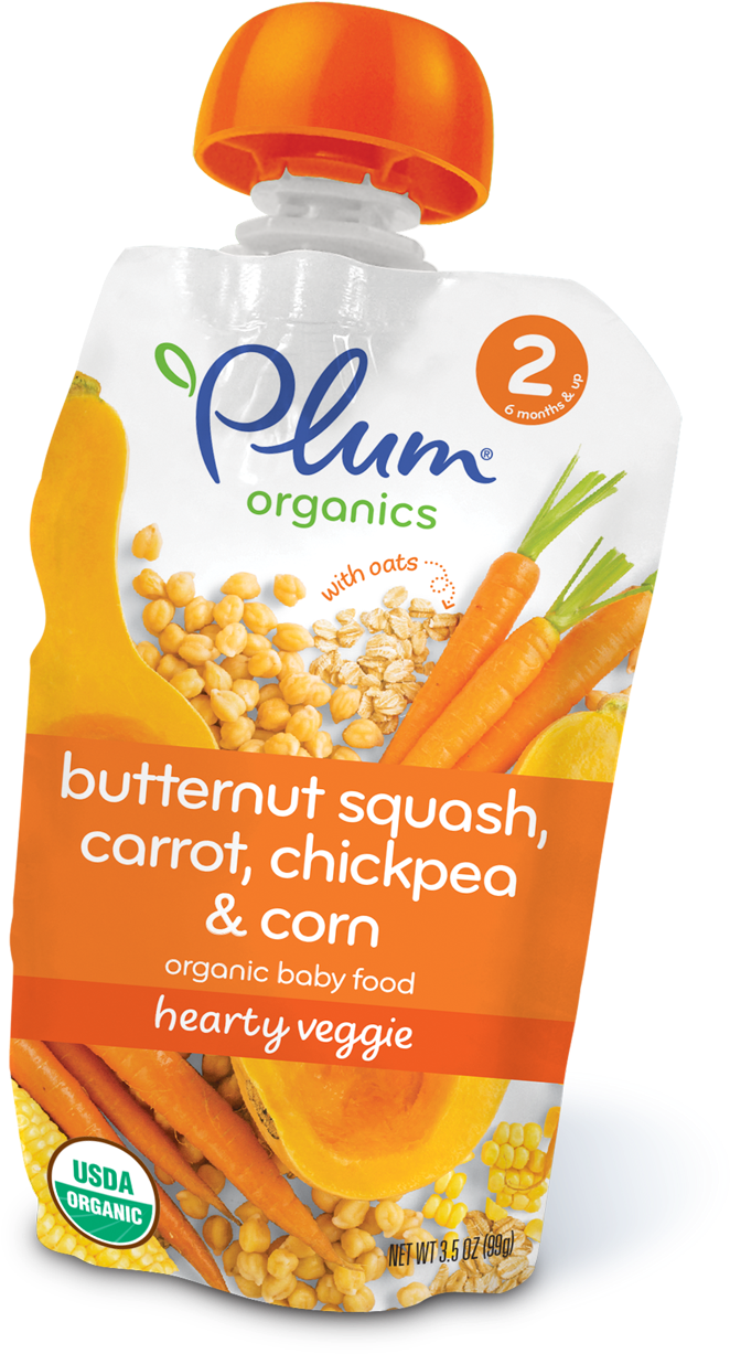 Plum Organics Baby Food, Butternut Squash, Carrot (1200x1505), Png Download