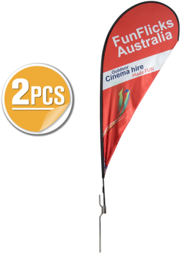 11ft Teardrop Flying Banner With Ground Spike - Banner (500x500), Png Download