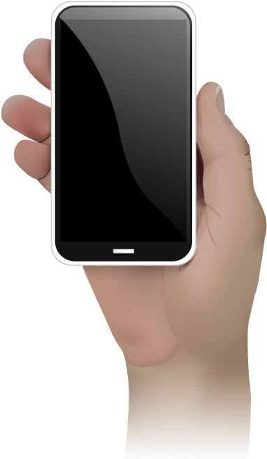 Mobile-hand - Mobile Phone (410x680), Png Download
