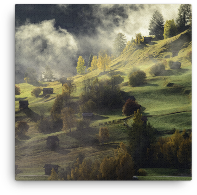 Green Mountain Under Blue Sky - Lush European Or British Landscape Over Tablet Case (1000x1000), Png Download