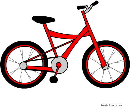 Cute Red Bicycle Clipart (450x450), Png Download