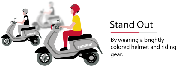 The Motorcycle Safety Foundation Says To Pretend You - Scooter (700x272), Png Download