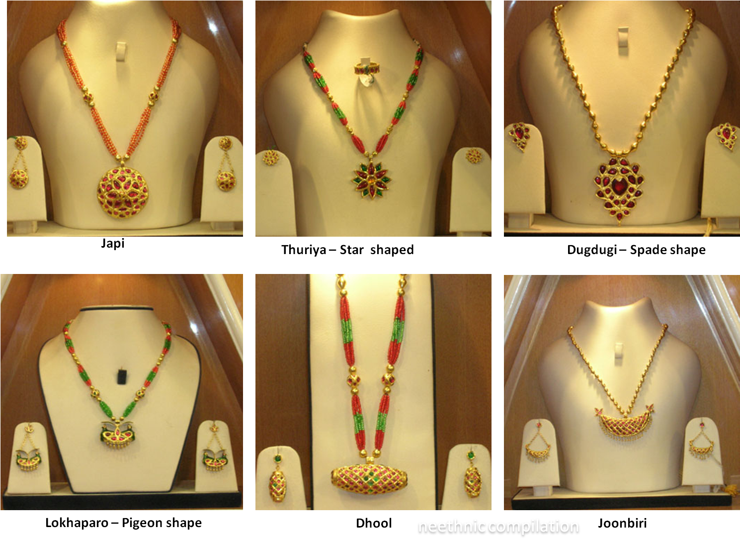 Assamese Jewellery - Assamese Ornaments With Name (1490x1098), Png Download