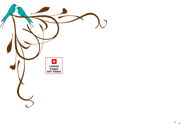 Original Png Clip Art File Teal Birds In The Corners (600x416), Png Download