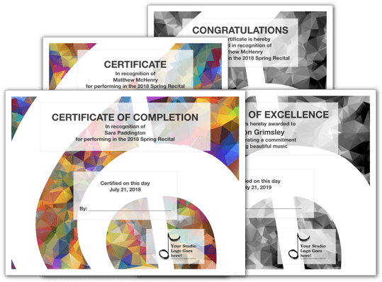 Music Certificate Template - Music (550x413), Png Download
