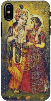 Radha Krishna Colorful Glory Slim Back Cover For Apple - Wedding Kannan Radhai Hd (300x400), Png Download