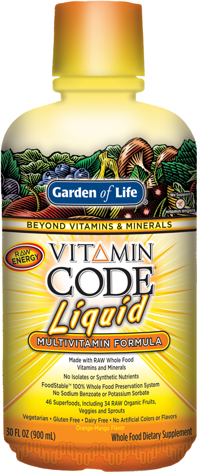 Garden Of Life Vit Code Liquid (1000x1000), Png Download