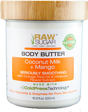 Coconut Milk And Mango - Raw Sugar Coconut Milk & Mango Body Butter - 16.9 (600x600), Png Download