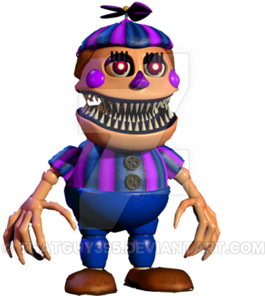 Nightmare Balloon Girl - Fnaf 4 Nightmare Balloon Girl (400x456), Png Download