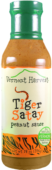 Spicy Peanut Satay Sauce For Sale - Vermont Harvest Peanut Sauce, Tiger Satay - 14 Oz (600x600), Png Download