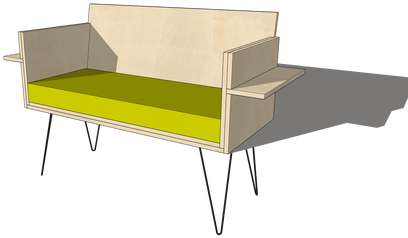 Build This Sofa With A Single Sheet Of Plywood And - Plywood (498x281), Png Download