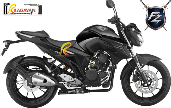 Black Color - Yamaha Fz 25 Black (576x365), Png Download