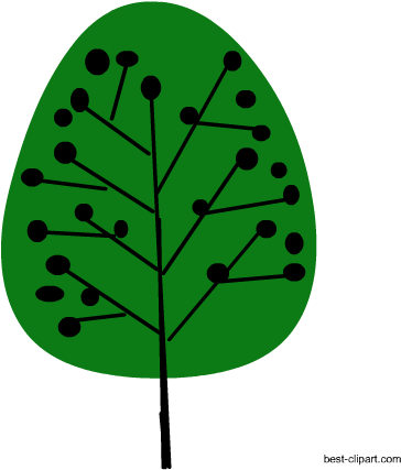 Cute Green Tree Free Clip Art - Clip Art (450x450), Png Download