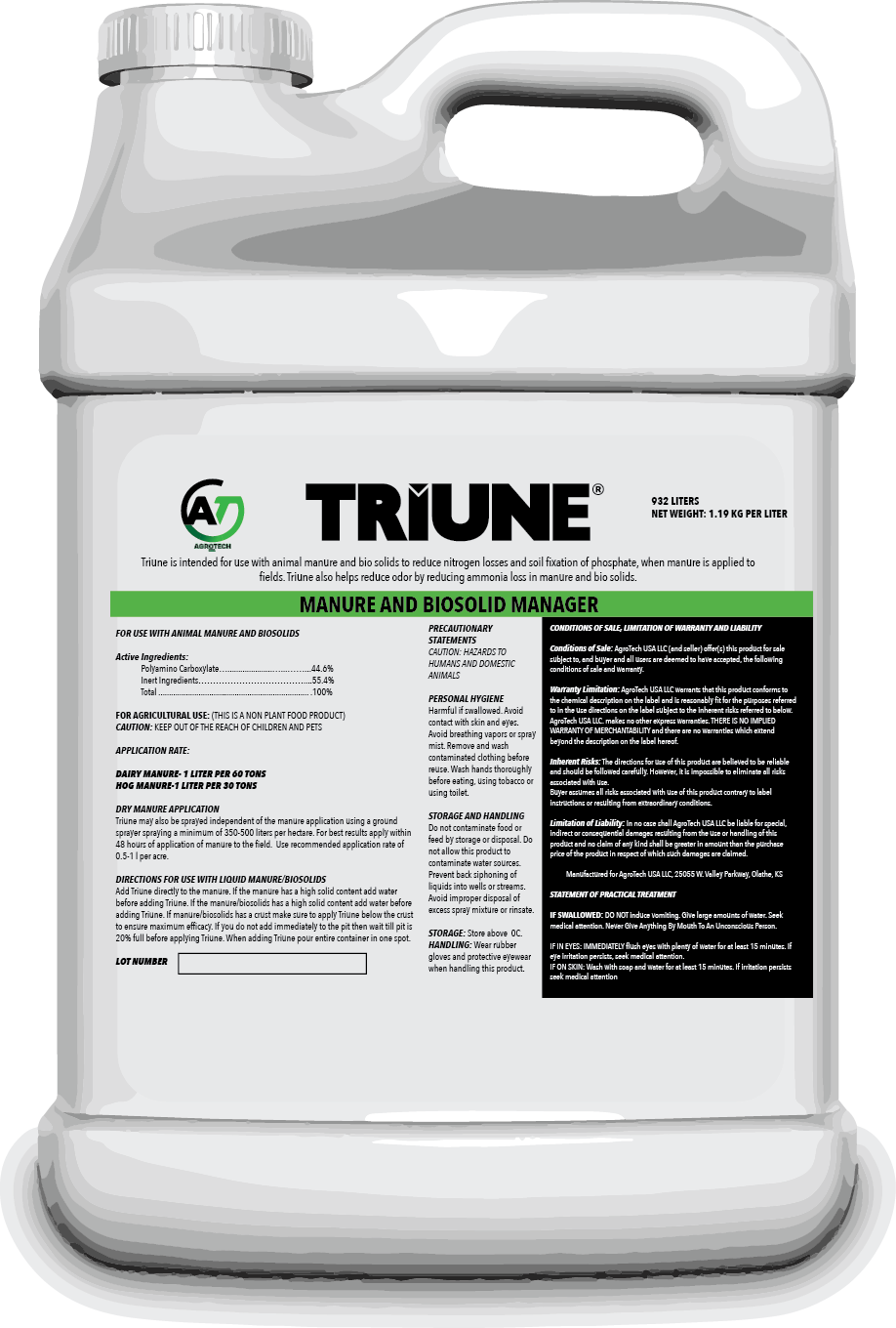 Triune Jug - Pronto Big N' Tuf Weed & Grass Killer, 41%, 2.5-gal. (918x1360), Png Download