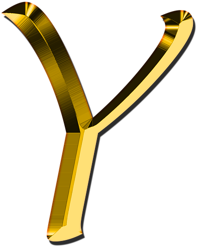 Previous - Golden Alphabet Y Png (714x720), Png Download