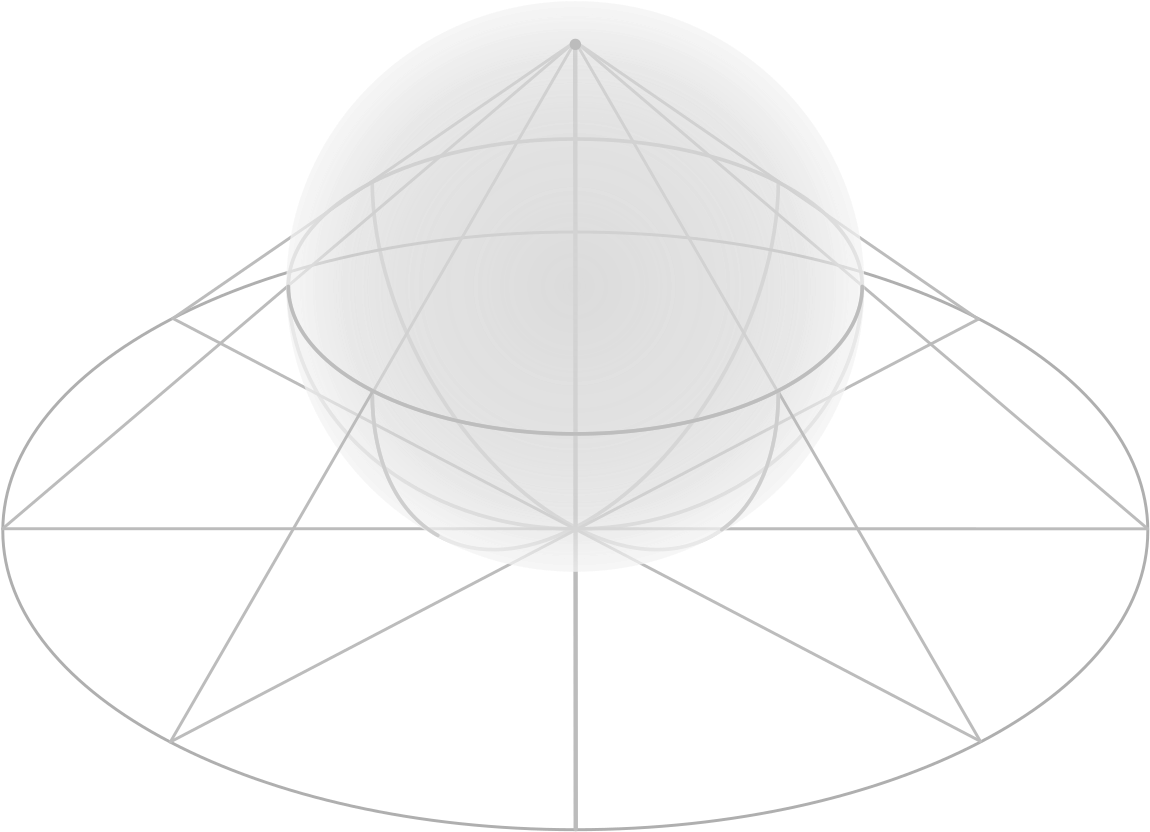 Stereographic Projection (1200x882), Png Download