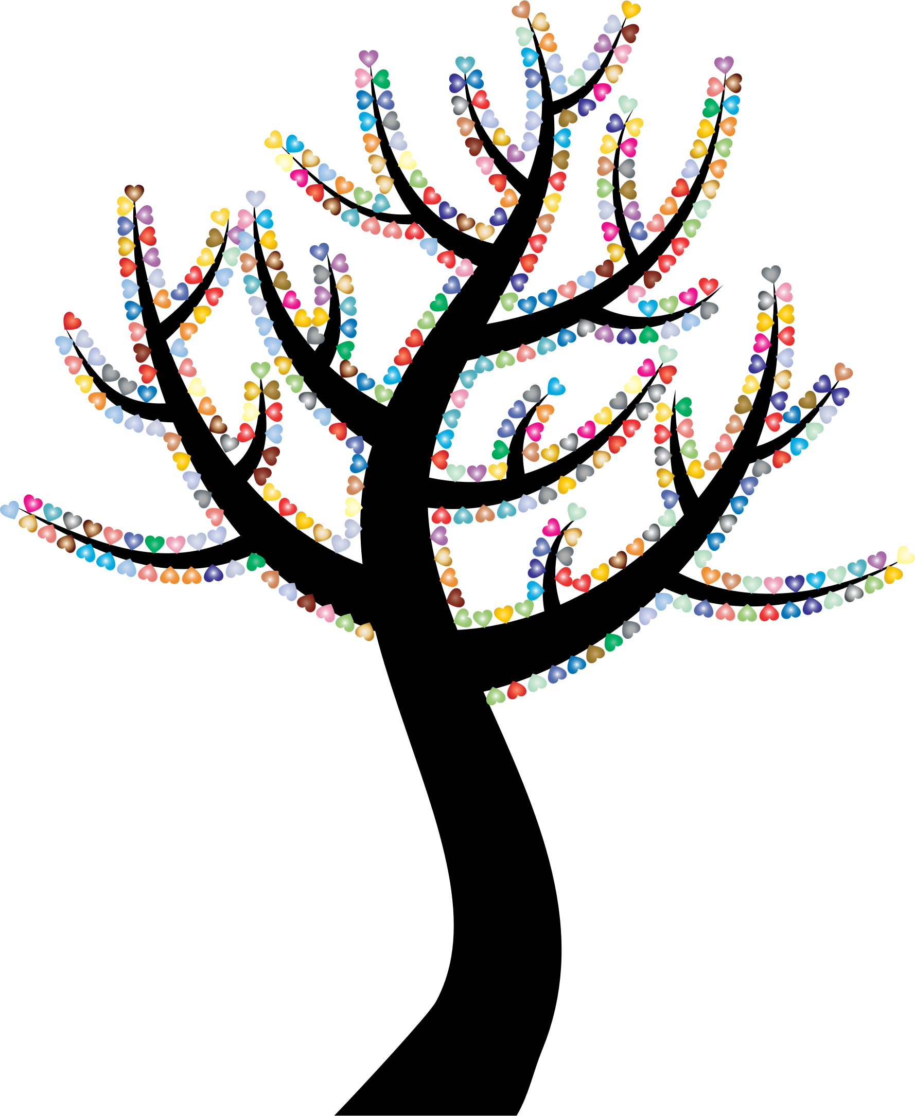 Clipart - Colourful Tree Clip Art Png (1778x2170), Png Download