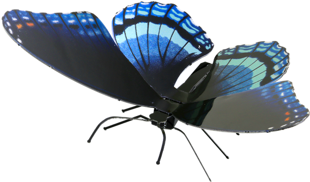 Picture Of Red Spotted Purple - Fascinations Metal Earth Butterflies 3d Metal Model (620x619), Png Download