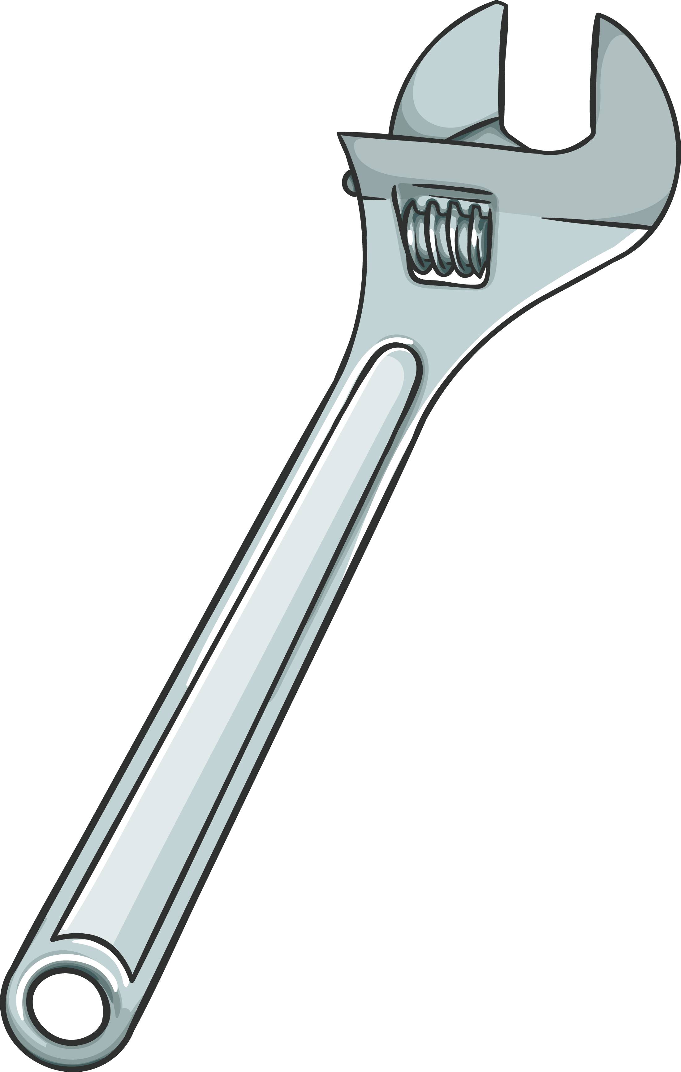 Adjustable Spanner Png Image With Transparent Background - Vector Wrench (2201x3463), Png Download