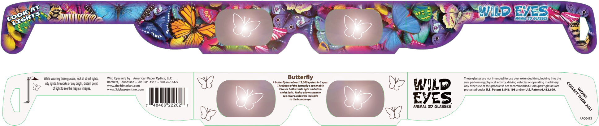 Butterfly- Wild Eyes - Waterfly 15''-15.6'' Inch Laptop Sleeve Case Cover (2048x526), Png Download