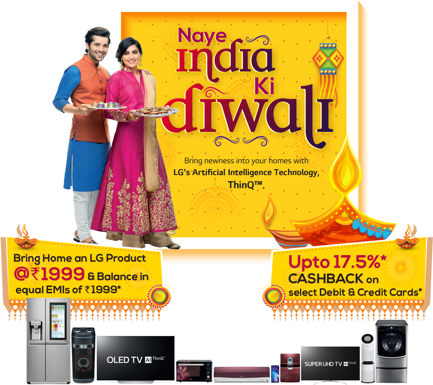 Lg Diwali Offers - Television (1415x1260), Png Download