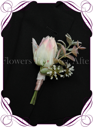 Abigail Groom - Fake Flower Cake Decorations (324x438), Png Download