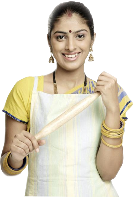 Indian Clipart House Maid - Indian Female Chef Png (448x656), Png Download