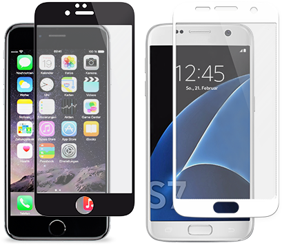 Scratchstopper Frame - Artwizz Screen Protector For Apple Iphone 6-black/clear (600x600), Png Download