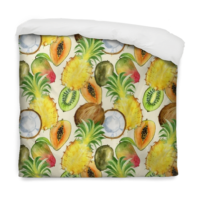 Seamless Pattern With Tropical Exotic Fruits - Tropical Fruit (400x400), Png Download