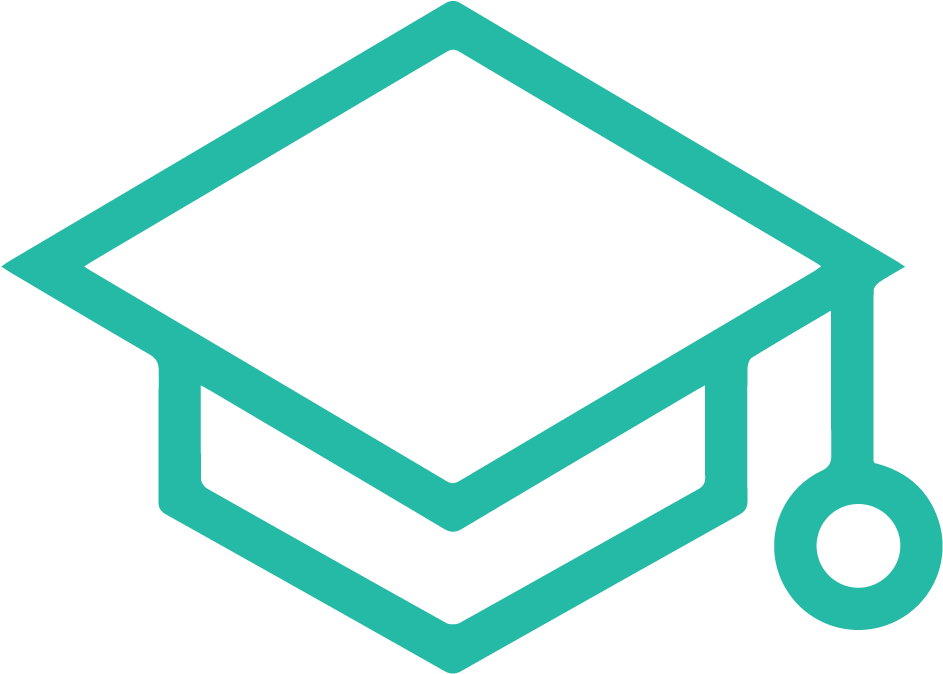 Learn - Simple Symbol For Graduation (1000x1000), Png Download