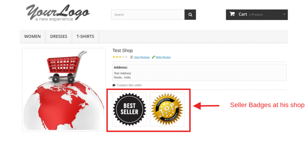 Marketplace Seller Badge Addon - Prestashop (1000x1000), Png Download