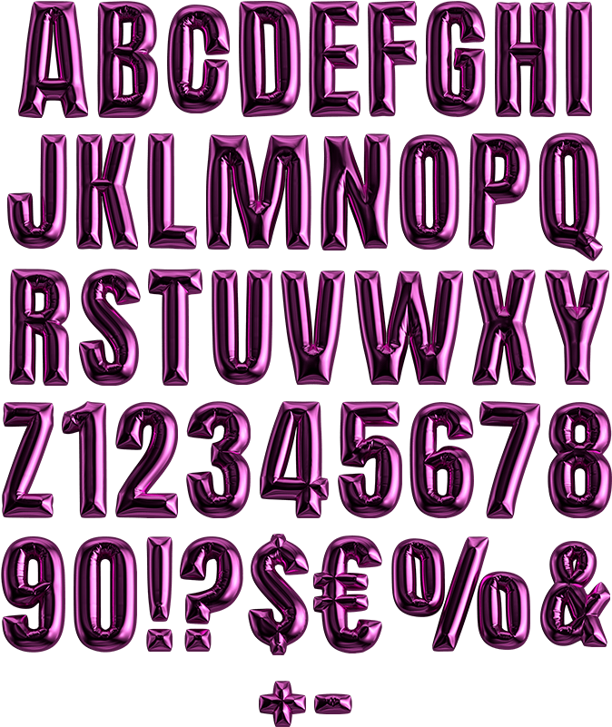 Birthday Balloon Font - Lhf Union Thug (595x700), Png Download