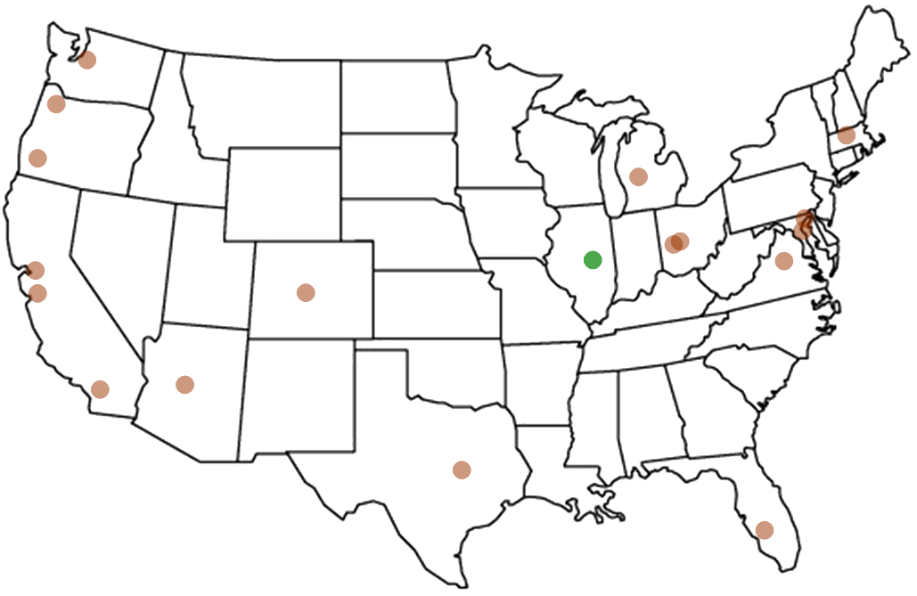 Us Map With Sites - Blank Us Map High Resolution (1038x676), Png Download