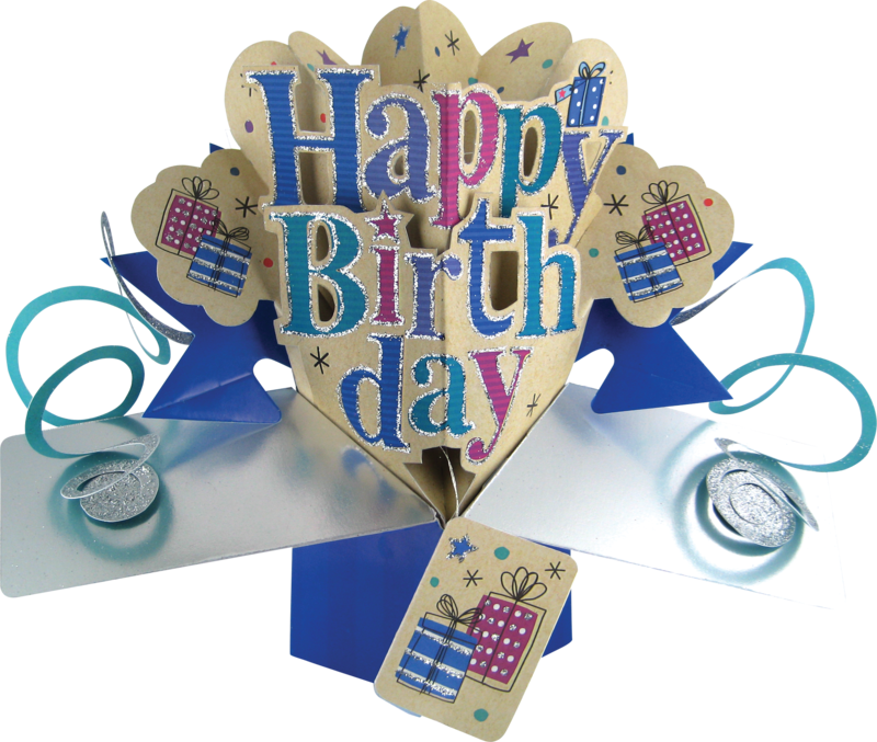 Pop Ups Card Happy Birthday - Happy Birthday For A Male (800x677), Png Download