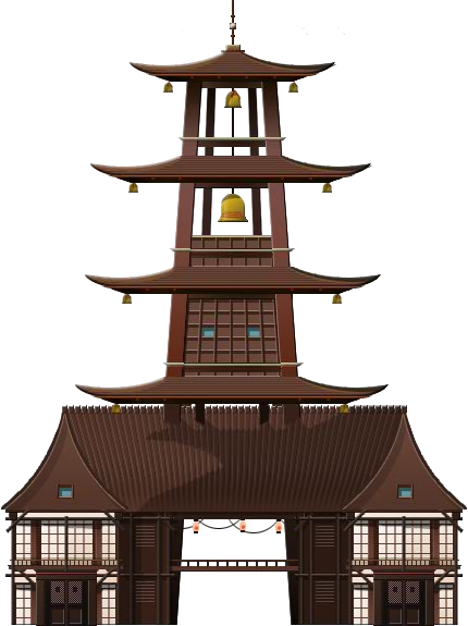 Temple Of The Wind - Pagoda (430x575), Png Download