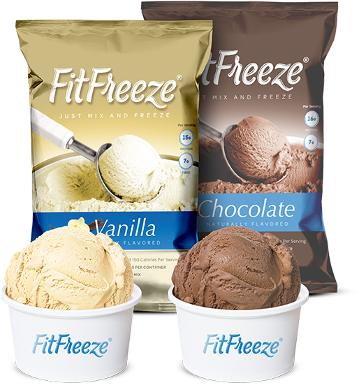 Fitfreeze Packages With Bowls Of Ice Cream - Fitfreeze (534x550), Png Download