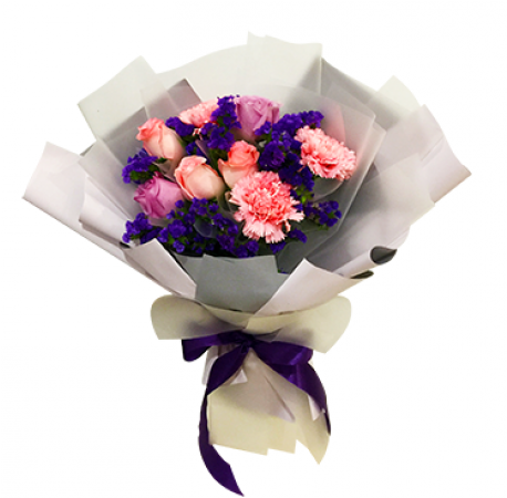 Gorgeous Mixed Flower Bouquet 1 9 - Garden Roses (600x450), Png Download