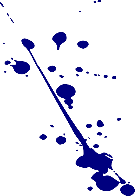 Dark Blue Clipart Blue Splatter - Blue Splatter (414x597), Png Download