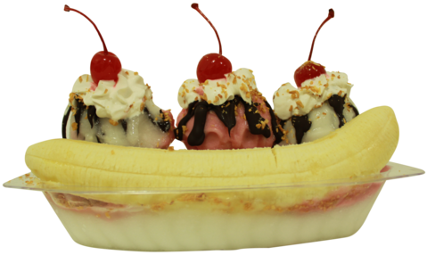 Green Direct Banana Split Boats With Lids / Ice Cream - Green Direct Durable Plastic Banana Boats With Lids; (479x286), Png Download