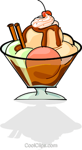 Bowl Of Ice Cream Royalty Free Vector Clip Art Illustration - Black And White Bowl (264x480), Png Download