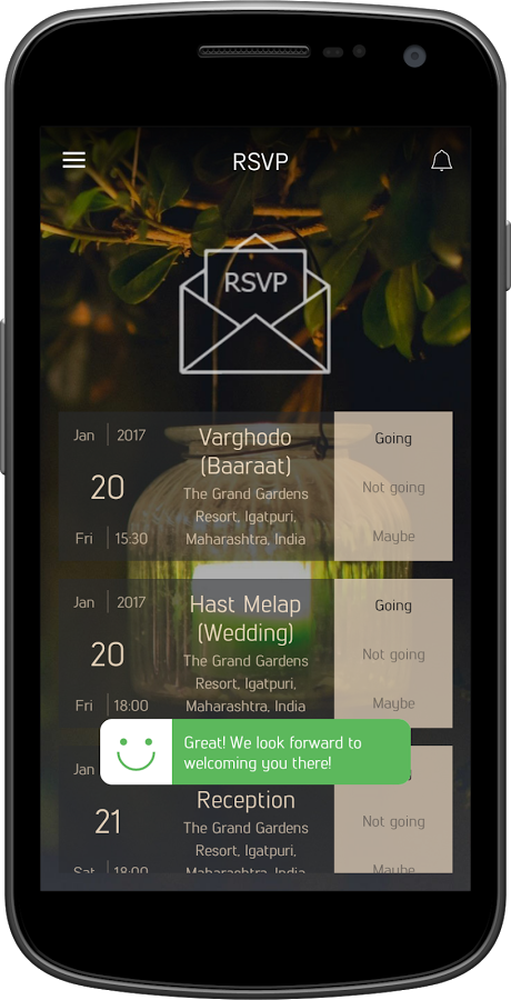Personal Wedding Invitation For Android - Android Application Package (460x900), Png Download